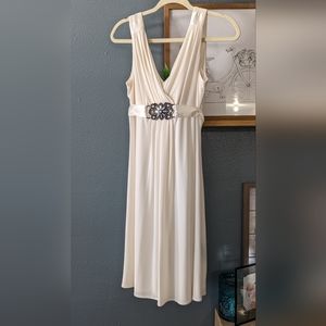 ✨ Vintage White Dress with Embellishment